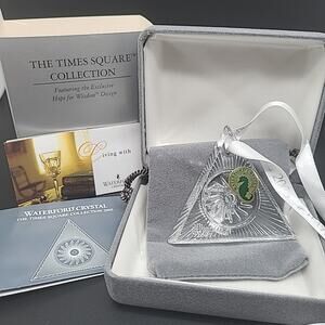 Waterford Crystal 2005 Times Square Hope For Wisdom Ornament